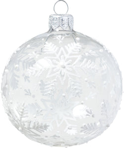 FLOCK Pallina in vetro - Bianco / D: 8 cm