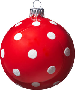 DOTS Glaskugel - Rot / D: 8 cm