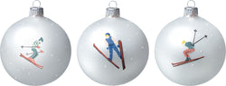 SKI Boule en verre - Blanc / D: 8 cm
