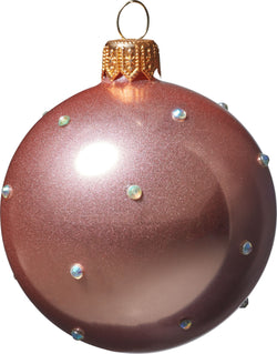 POLLY Boule en verre - Rose / D: 6.0 cm