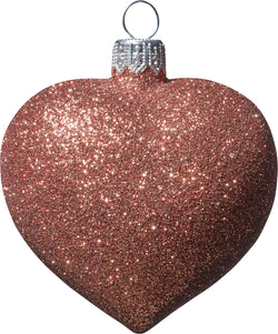 HEART Glasfigur - Rose Gold / B: 6.0 cm