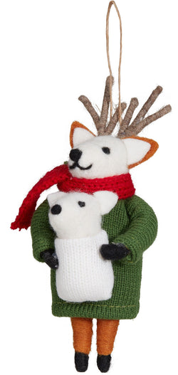 CERVO Ganci  - Verde; Bianco / L: 6.0 cm x P: 6.0 cm x A: 17.0 cm