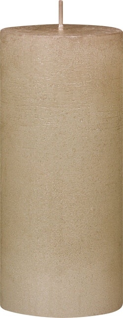 JOLIE Zylinderkerze - H: 15 cm x D: 7 cm / Champagnerfarbig