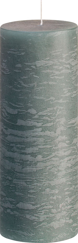 BAL Zylinderkerze - B: 7 cm x H: 18 cm / Grün
