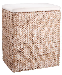 CROMA Wäschekorb - Beige, Weiss / B: 45.0 cm x T: 34.0 cm x H: 55.0 cm