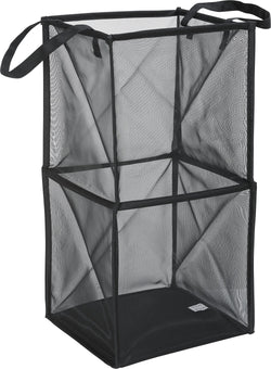 CRUZ Wäschekorb - Schwarz / B: 33.0 cm x T: 33.0 cm x H: 66.0 cm