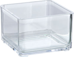 Bol à cosmétiques ABALA - L : 7,6 cm x P : 7,6 cm x H : 5,0 cm / Transparent