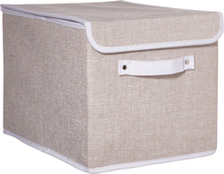 BIANCA Boîte de rangement - Beige / L: 28.0 cm x P: 39.0 cm x H: 24.0 cm