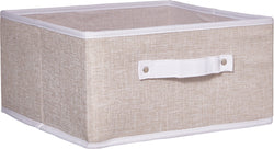 BIANCA Boîte de rangement - Beige / L: 31.0 cm x P: 31.0 cm x H: 15.0 cm