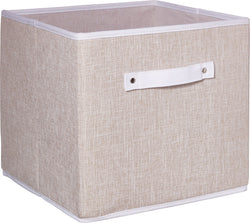 BIANCA Boîte de rangement - Beige / L: 31.0 cm x P: 31.0 cm x H: 28.0 cm