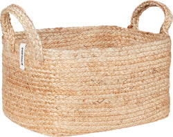 OLIVA Jutekorb natur mit Henkel 30x22x17 - Natur / B: 22.0 cm x T: 30.0 cm x H: 17.0 cm