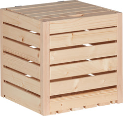 ZOLLHAUS Cassetta in legno con sportellino - Naturale / L: 30,0 cm x P: 30,0 cm x A: 30,0 cm