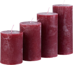 Set de bougies - Bordeaux / Lot de 4