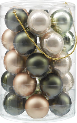 Set di palline 30 p. - Menta, Verde scuro / D: 6.0 cm