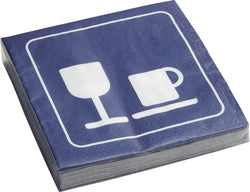 PICTO PAPIERSERVIETTEN BLAU BISTRO 33X33 - Blau / B: 33.0 cm x T: 33.0 cm