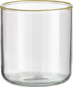 SE-ZIGERLI WASSERGLAS M. RAND GELB 250ML - Gelb / H: 8.0 cm
