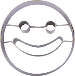 SE-ZIGERLI AUSSTECHFORM SMILEY D7X2.5CM - Silber / H: 2.5 cm