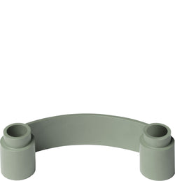 HOMEWORKS Portacandele - Verde / L: 19.0 cm x P: 7.0 cm x A: 5.0 cm