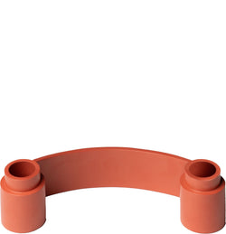 HOMEWORKS Portacandele - Arancio / L: 19.0 cm x P: 7.0 cm x A: 5.0 cm