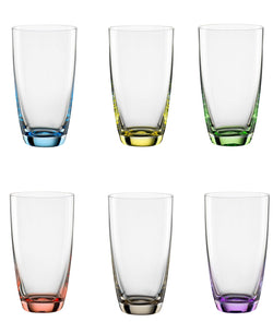 SE-VIVA COLORI WASSGERGLAS 6ER-SET 350ML - Multicolor / H: 13.2 cm