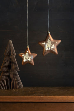GLASS STAR Lumière LED - Marron / L: 20.6 cm x H: 25.6 cm