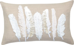 PLUMAS Housse pour coussin décoratif - Beige / L: 30.0 cm x H: 50.0 cm