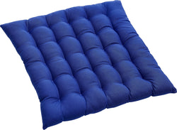 Coussin d'assise TERESA - Bleu foncé / L : 40,0 cm x H : 40,0 cm
