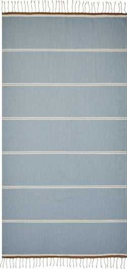 CARMEL Linge Hamam - Bleu / L: 100.0 cm x H: 180.0 cm
