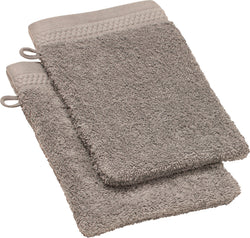 NEVA Gästetuch - Waschhandschuh - 15 x 21 cm / Taupe