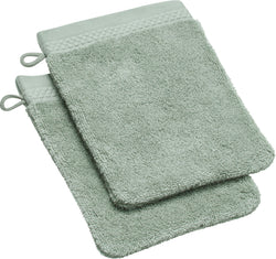 NEVA Gästetuch - Waschhandschuh - 15 x 21 cm / Aqua Gray