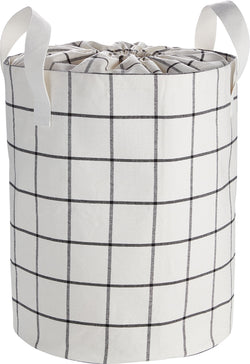 KARO Wäschekorb - Kariert / H: 50.5 cm