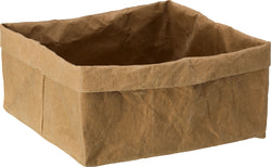 Cestino portaoggetti ARN - L: 25,0 cm x P: 25,0 cm x A: 12,0 cm / Marrone