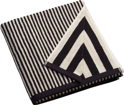 JOSCHA Essuie-mains - Noir / Ligne de douche - 70 x 140 cm