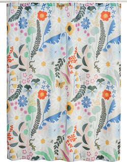 Rideau de douche FLURINA - L : 180,0 cm x H : 200,0 cm / Multicolore