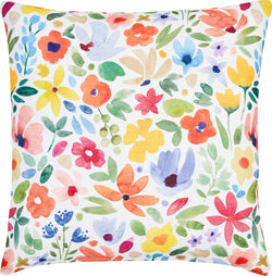 FLORES Coussin décoratif - Multicolore / L: 45.0 cm x H: 45.0 cm