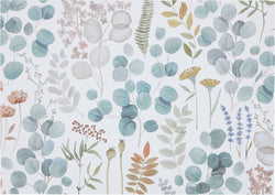 ALYSSA Set de table en papier - Bleu multicolore / L: 42.0 cm x P: 30.0 cm x H: 0.1 cm
