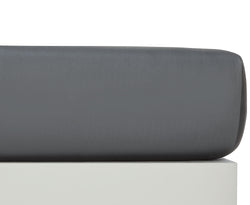 PENELOPE Satin-Fixleintuch - B: 90.0 cm x H: 200.0 cm / Schiefer Grau