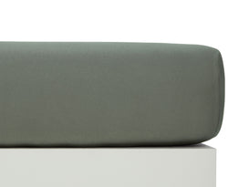 Lenzuolo con angoli in jersey RETO - L: 160,0 cm x A: 200,0 cm / Verde oliva