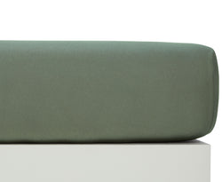 AYLA Jersey-Fixleintuch - B: 90.0 cm x H: 220.0 cm / Thymian Grün