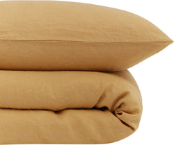 ZARA Taie d'oreiller en lin - Curry / Fourre de duvet - 200 x 210 cm