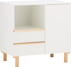 NIDO Meuble à langer - Peint en blanc / L: 90.0 cm x P: 52.0 cm x H: 88.5 cm