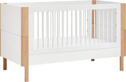 NIDO Lit bébé - Peint en blanc / L: 145.6 cm x P: 75.6 cm x H: 88.0 cm