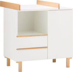 NIDO Meuble à langer - Peint en blanc / L: 90.0 cm x P: 75.0 cm x H: 97.5 cm