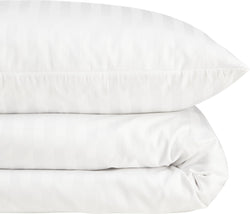 KALIA Housse de couette en satin - Blanc / Fourre de duvet - 200 x 210 cm