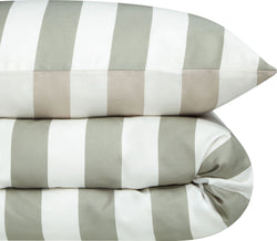 RIGATO Taie d'oreiller en satin - Vert / Fourre de duvet - 200 x 210 cm