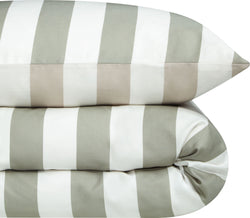 Taie d'oreiller en satin RIGATO - Housse de couette - 200 x 210 cm / Vert