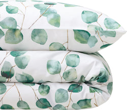 EUCALIPTO Housse de couette en satin - Vert / Fourre de duvet - 200 x 210 cm