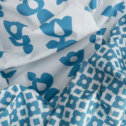 HOIBLUMEN Fourre de duvet - Blau / Taie d''oreiller - 65 x 100 cm