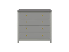 Comodino LUNA a 4 cassetti, grigio