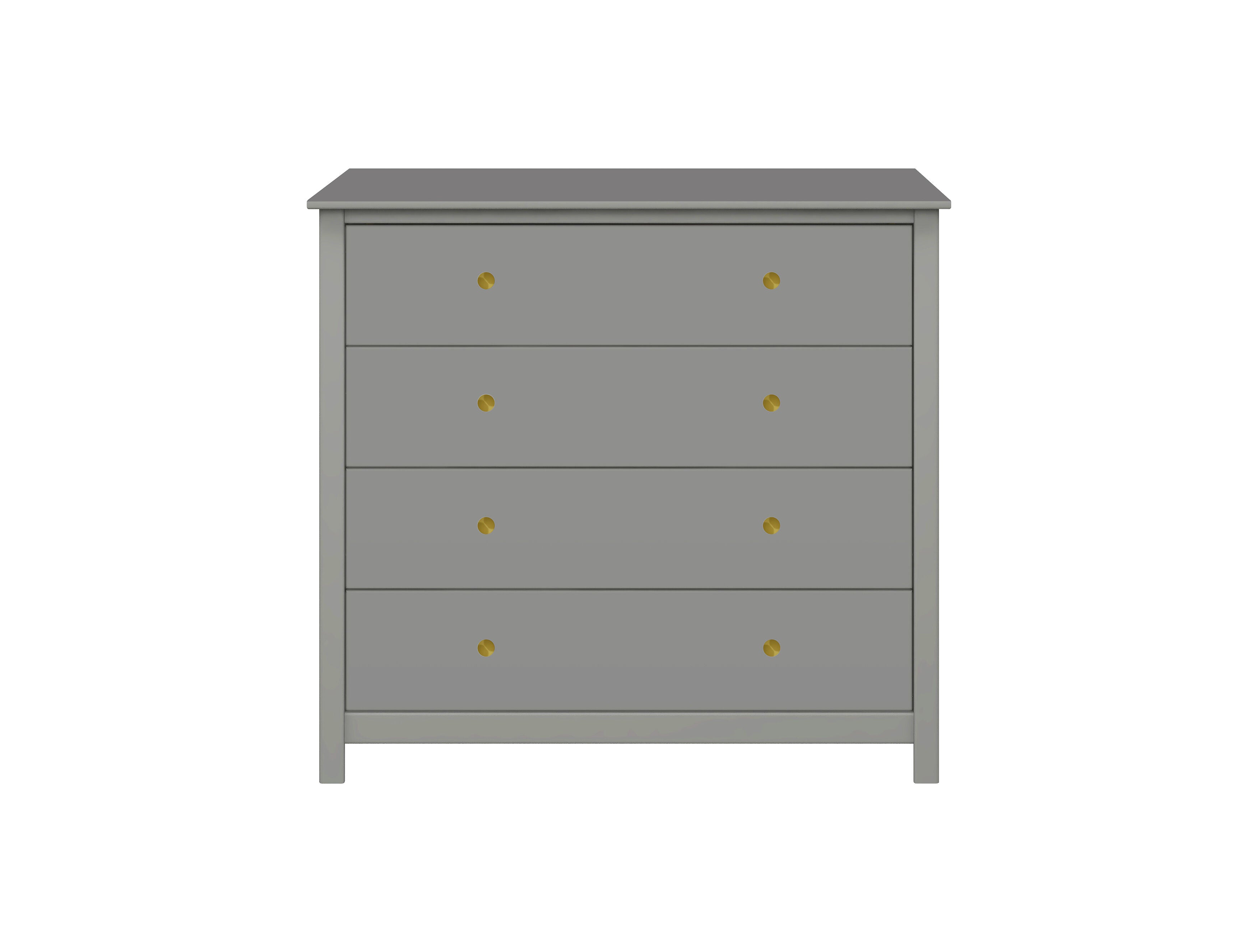 Comodino LUNA a 4 cassetti, grigio